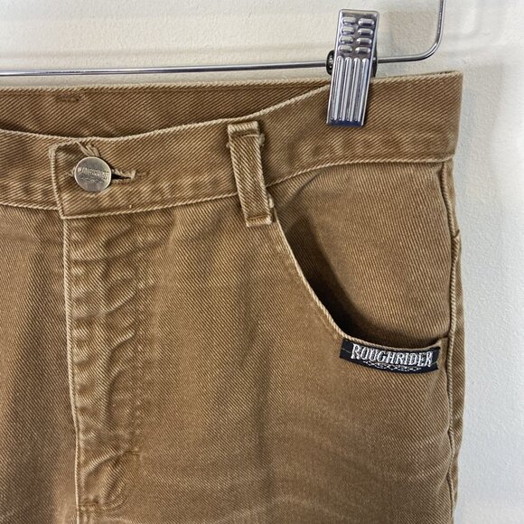 Vintage Rough Rider High Jeans Woman 9/10 Brown Western 30x32  Mom Tan - Picture 6 of 8